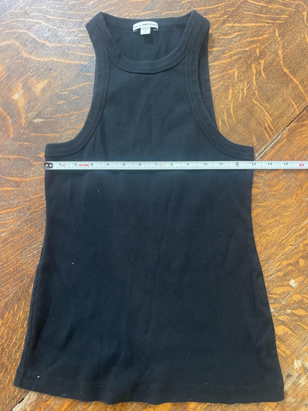 James Perse Black Ribbed Crew Tank - Picture 5 of 5